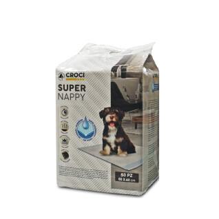 Set mit 50 Hygienehandtüchern für Hunde Croci Canifrance Super Nappy