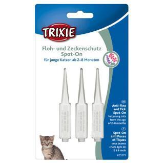 6er-Packung mit 3 Pipetten gegen Flöhe und Zecken für Katzen Trixie Spot-On